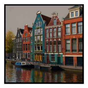 Charming Amsterdam City Poster