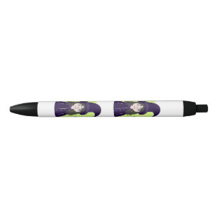 Charming Angry Cute Witch Black Ink Pen