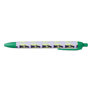 Charming Angry Cute Witch Black Ink Pen