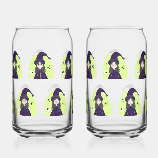 Charming Angry Cute Witch Can Glass
