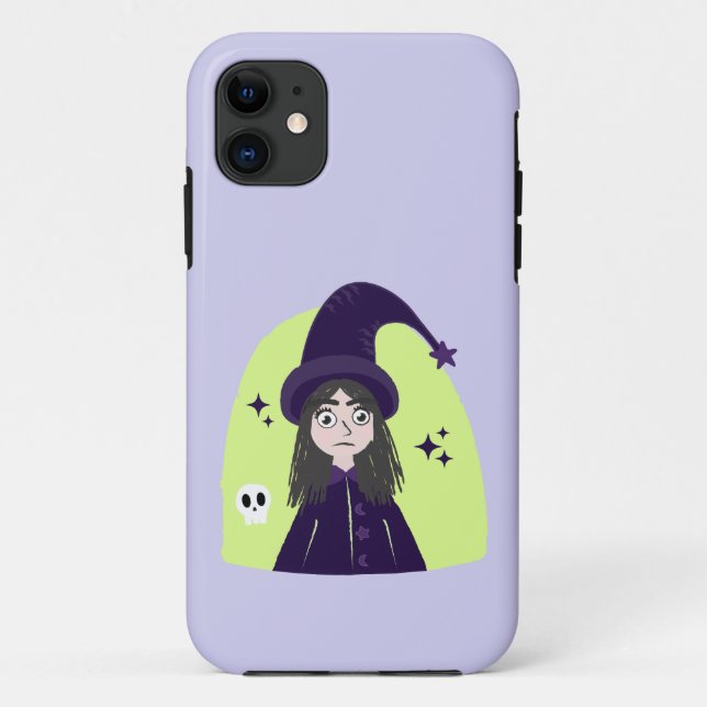 Charming Angry Cute Witch Case-Mate iPhone Case (Back)