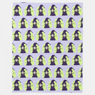 Charming Angry Cute Witch Fleece Blanket