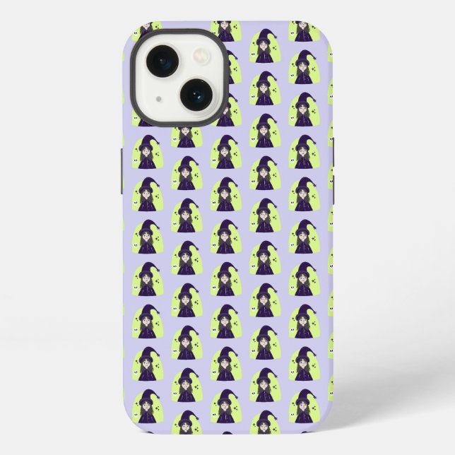 Charming Angry Cute Witch iPhone Case (Back)