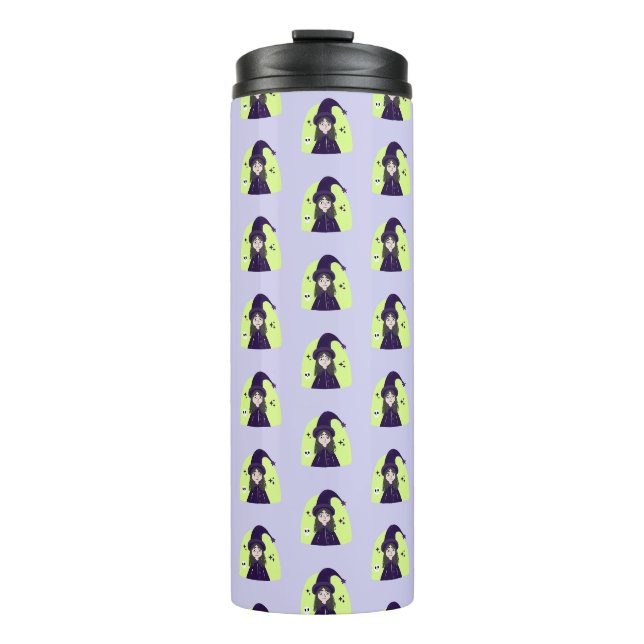 Charming Angry Cute Witch Thermal Tumbler (Front)