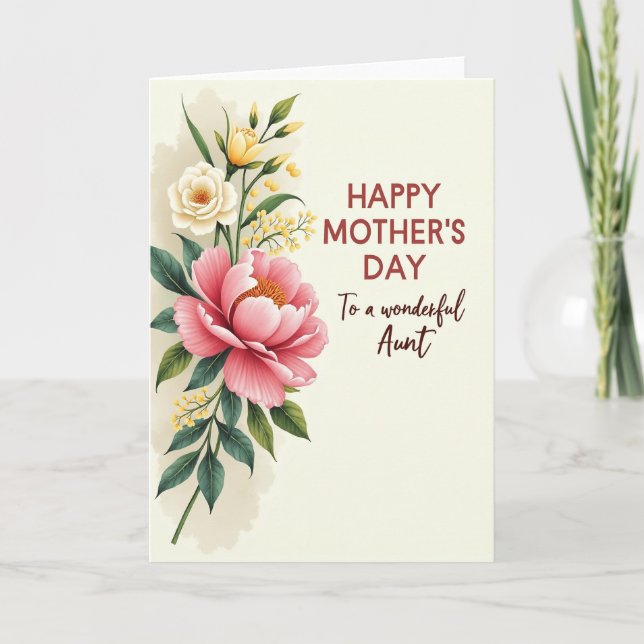 Charming Aunt Day Message Card (Front)