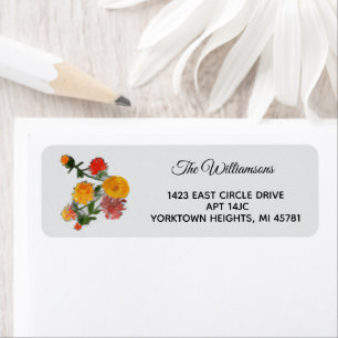 CHARMING AUTUMN COLOR FOLIAGE RETURN ADDRESS