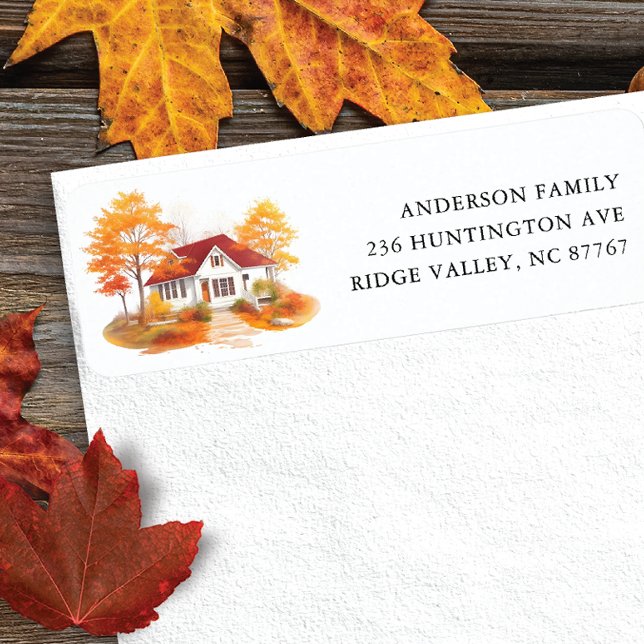 Charming Autumn House New Address Label (Creator Uploaded)