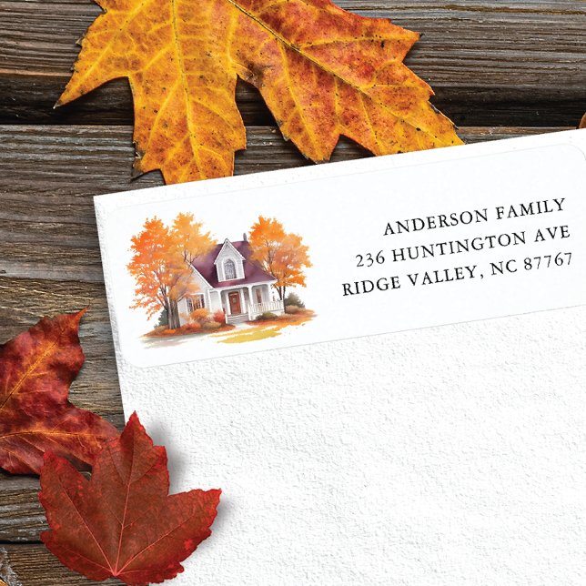 Charming Autumn House New Address Label (Creator Uploaded)