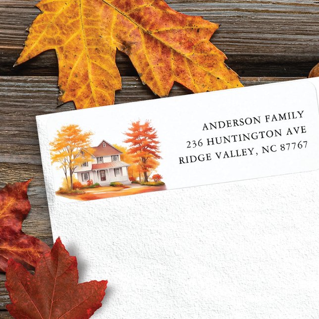 Charming Autumn House New Address Label (Creator Uploaded)
