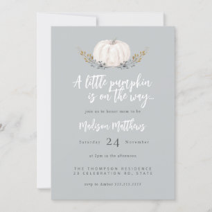Charming Autumn 'Little Pumpkin' Baby Shower Invitation
