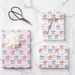 Charming Baby Buggy Wrapping Paper