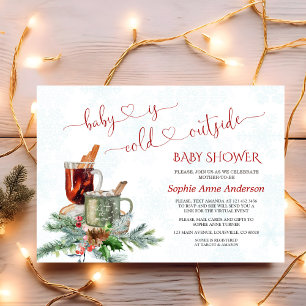 Charming Baby Is Cold Outside Baby Shower  Invitation
