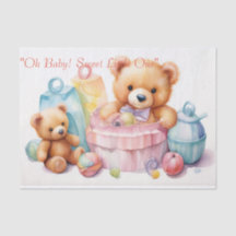 Charming Baby Shower : Pastel Hues teddy bears 