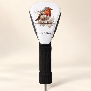 Charming Backyard Robin, custom Golf Head Cover