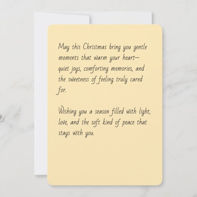 Charming Beagle Dog Holiday Greetings Flat Holiday Card (Back)