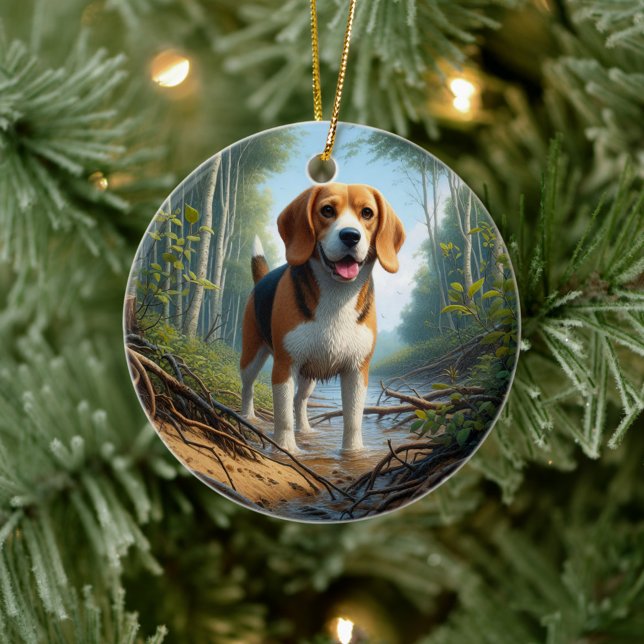 Charming Beagle Keepsake Ceramic Tree Decoration (Creator Uploaded)