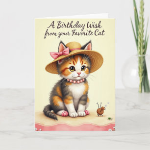 Charming Birthday Feline Card