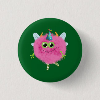 Charming birthday monster 3 cm round badge