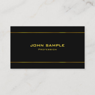 Charming Black And Gold Lights Attractive Glam Business Card