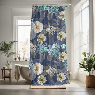 Charming blossom floral decorative eye-catching  shower curtain
