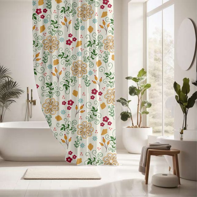 Charming Blossom Serenity Design Shower Curtain (Creator Uploaded)