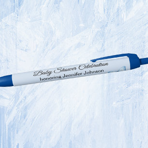 Charming Blue Baby Boy Baby Shower Favors Blue Ink Blue Ink Pen