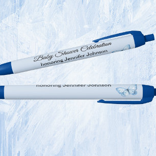 Charming Blue Baby Boy Baby Shower Favours Blue In Ink Pen