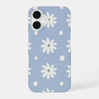 Charming Blue Daisy and Polkadot