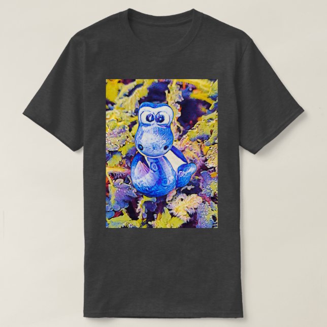 Charming blue little snake 4 T-Shirt (Design Front)