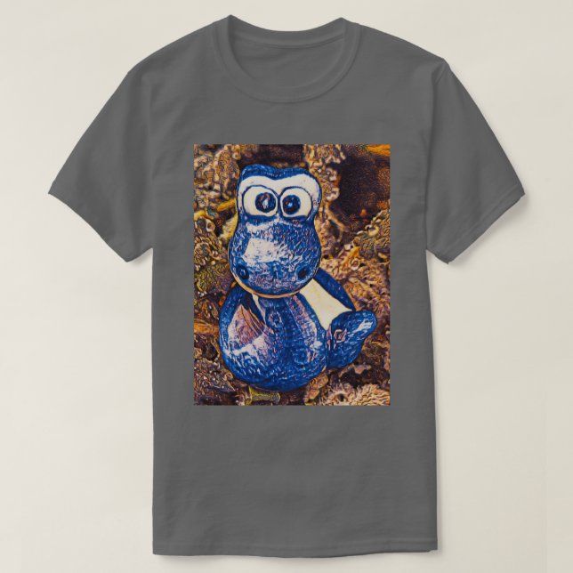 Charming blue little snake 8 T-Shirt (Design Front)