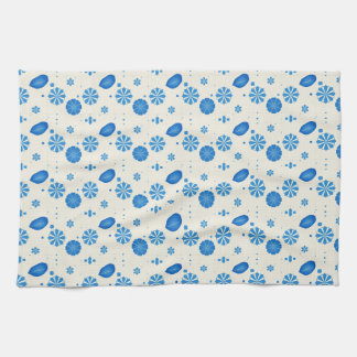 Charming Blue Patterned Tea Towel