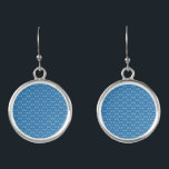 Charming Blue Star of David Jewish Earrings<br><div class="desc">A pleasant design,  these dangle earrings has blue star of David images with a blue background.  With a silver outlined design,  purchase a pair of dangle earrings today!  

Artwork created by: AMBillustrations 
http://www.etsy.com/shop/AMBillustrations/</div>