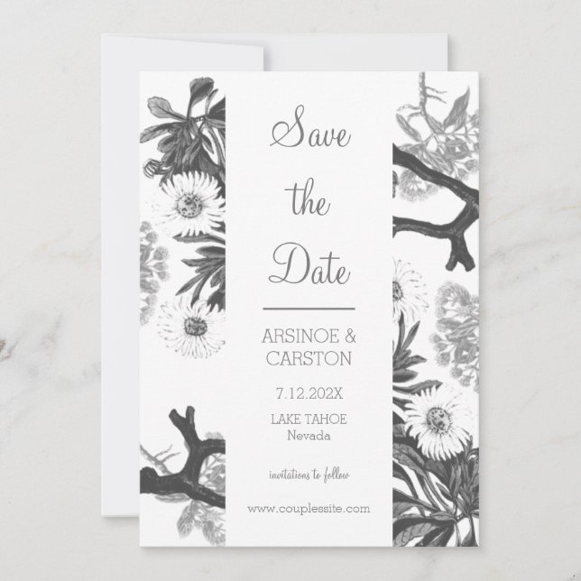 Charming Botanical Wedding Save The Date (Front)