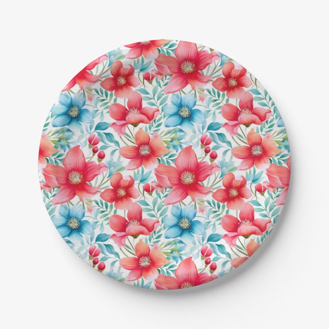 Charming Bouquet Ranya Pattern-65292 Paper Plate (Front)