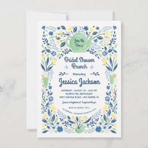 Charming Bridal Shower Brunch / Tea Invitation