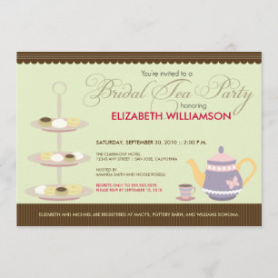 Charming Bridal Tea Party Invitation (mint)