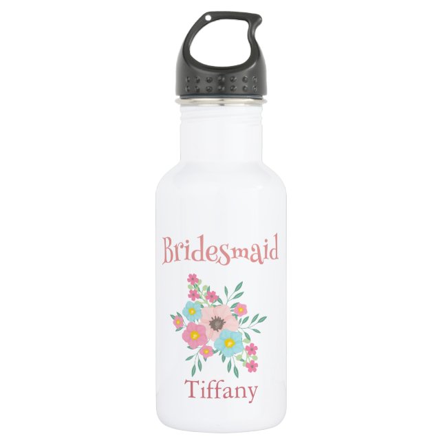 Charming Bridesmaid Floral Bouquet 532 Ml Water Bottle (Front)