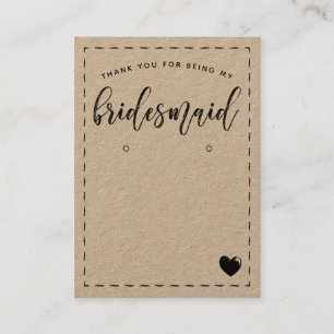Charming´Bridesmaid Thank You Earring Display Business Card