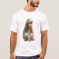 Charming Brown Three-Toed Sloth Portrait Men