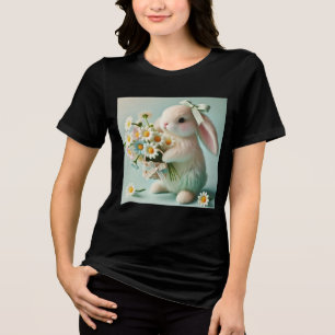 Charming Bunny Bouquet T-Shirt Tri-Blend Shirt