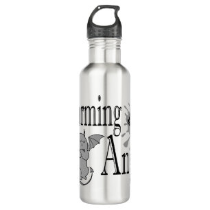 Charming but angry little devil cat funny quote 710 ml water bottle