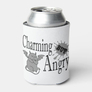 Charming but angry little devil cat funny quote can cooler