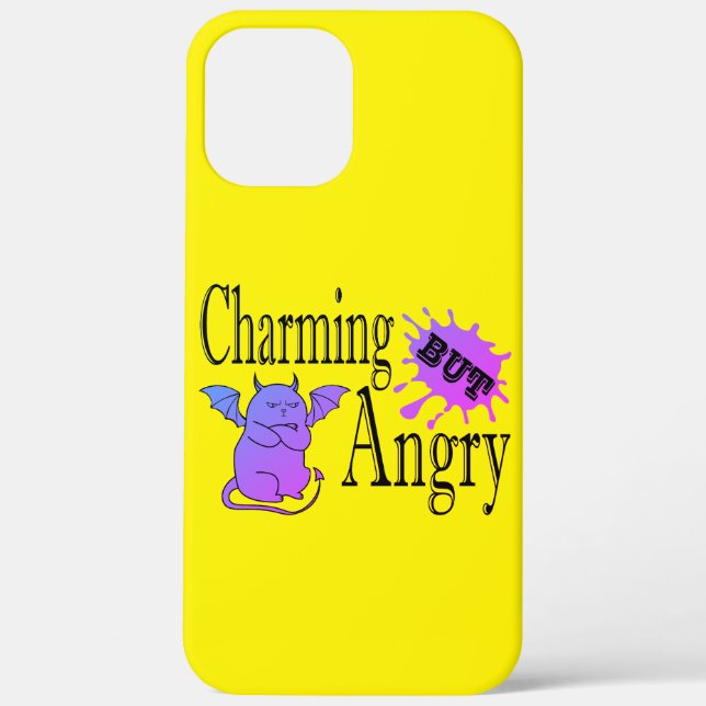 Charming but angry little devil cat funny quote Case-Mate iPhone case (Back)