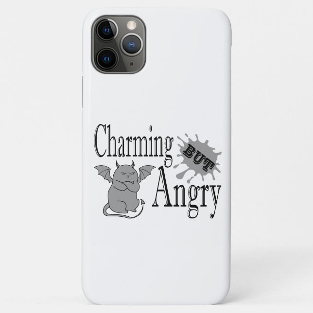 Charming but angry little devil cat funny quote Case-Mate iPhone case (Back)
