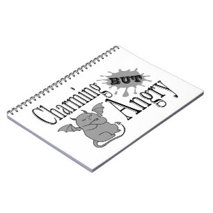Charming but angry little devil cat funny quote notebook