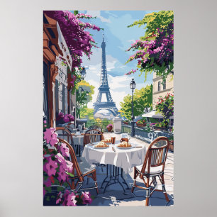 Charming Cafe Scene Poster 