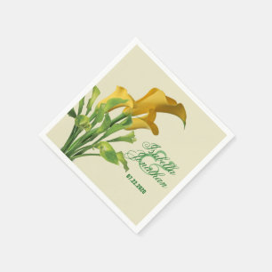 Charming Calla Lily Wedding Paper Napkins