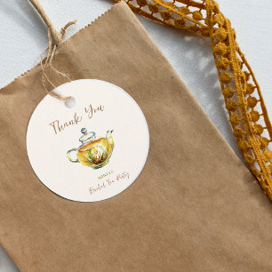 CHARMING Camomile Bridal Tea Party Favour Tags