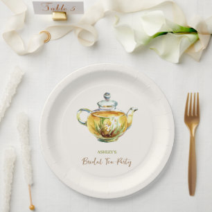 CHARMING Camomile Bridal Tea Party Paper Plate