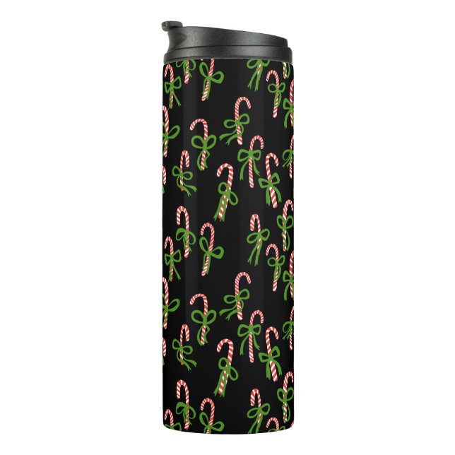 Charming Candy Canes Sweet Christmas Xmas Holiday Thermal Tumbler (Rotated Right)